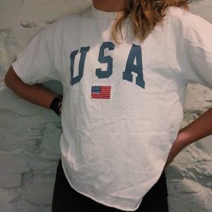 Brandy Melville White USA T-Shirt